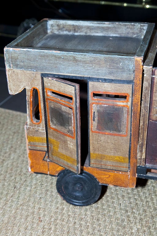 vintage hand carved toy truck 1